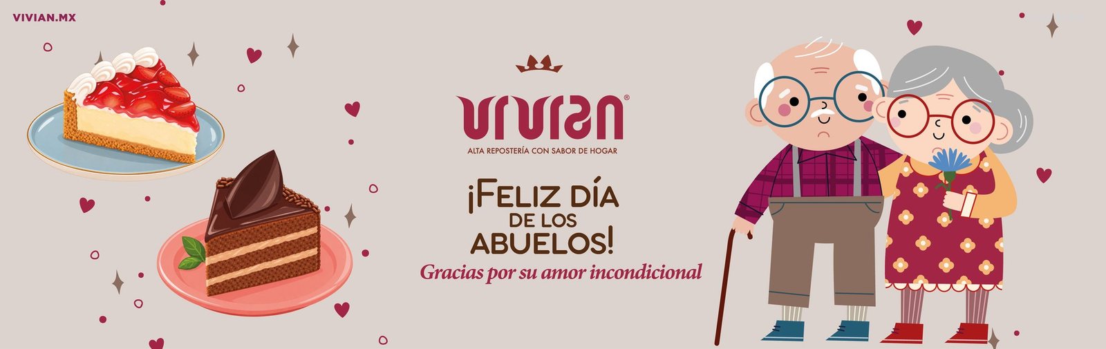 Feliz Día de los Abuelos, gracias por su amor incondicional — Vivián Alta Repostería